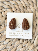 Load image into Gallery viewer, Raffia Woven Teardrop Earrings
