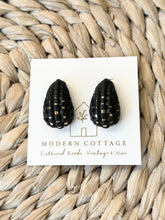 Load image into Gallery viewer, Raffia Woven Teardrop Earrings
