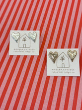 Load image into Gallery viewer, Hammered Heart Earrings
