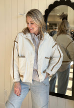 Load image into Gallery viewer, Ecru &amp; Camel Utility Jacket
