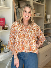 Load image into Gallery viewer, Cream Multi Print Chiffon Blouse
