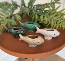 Load image into Gallery viewer, Stoneware Mini Fish Pot
