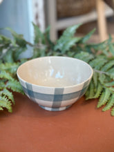 Load image into Gallery viewer, Plaid Stoneware Bowls
