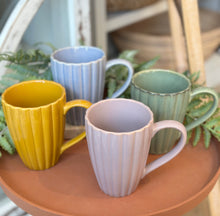 Load image into Gallery viewer, Fluted Stoneware Mugs
