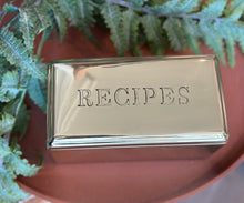 Load image into Gallery viewer, Gold Recipe Box
