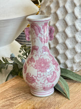 Load image into Gallery viewer, Floral Pink Stoneware Vases
