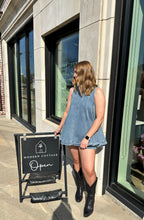 Load image into Gallery viewer, Denim A-Line Panel Top
