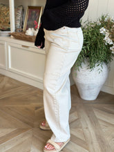 Load image into Gallery viewer, Light Beige High Rise Western Barrel Jean
