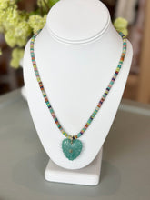 Load image into Gallery viewer, Turquoise Marina Heart Necklace

