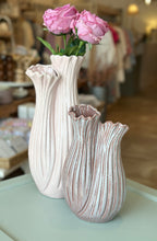 Load image into Gallery viewer, Pink Ceramic Fluted Double Vase
