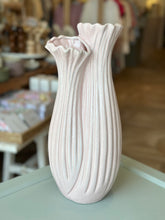 Load image into Gallery viewer, Pink Ceramic Fluted Double Vase
