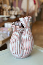 Load image into Gallery viewer, Pink Ceramic Fluted Double Vase
