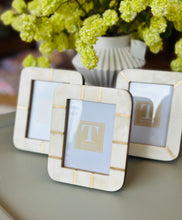 Load image into Gallery viewer, Geometric Ivory &amp; Brass Mini Frames
