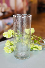 Load image into Gallery viewer, Clear Scalloped Glass Bud Vase
