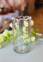 Load image into Gallery viewer, Clear Scalloped Glass Bud Vase
