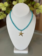Load image into Gallery viewer, Oval Beaded Starfish Necklace
