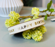 Load image into Gallery viewer, Happy Birthday Cream Ribbon
