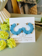 Load image into Gallery viewer, Acrylic &amp; Gold Hoops
