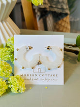 Load image into Gallery viewer, Acrylic &amp; Gold Hoops
