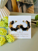 Load image into Gallery viewer, Acrylic &amp; Gold Hoops
