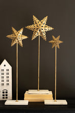 Load image into Gallery viewer, Set of 3 Metal Stars on Marble Bases
