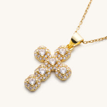Load image into Gallery viewer, Diamond Cross Adjustable Gold Necklace
