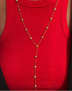 Layered Y Diamond Necklace