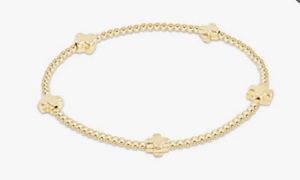 Signature Cross 2mm Bead Bracelet