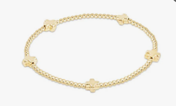 Signature Cross 2mm Bead Bracelet