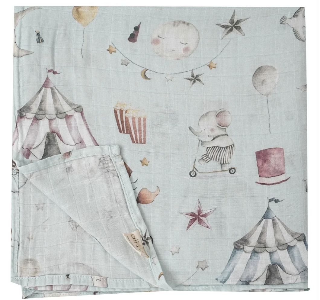 Bamboo Circus Swaddle Blanket