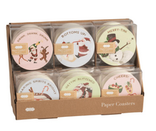 Load image into Gallery viewer, Paper Holiday Coaster Sets
