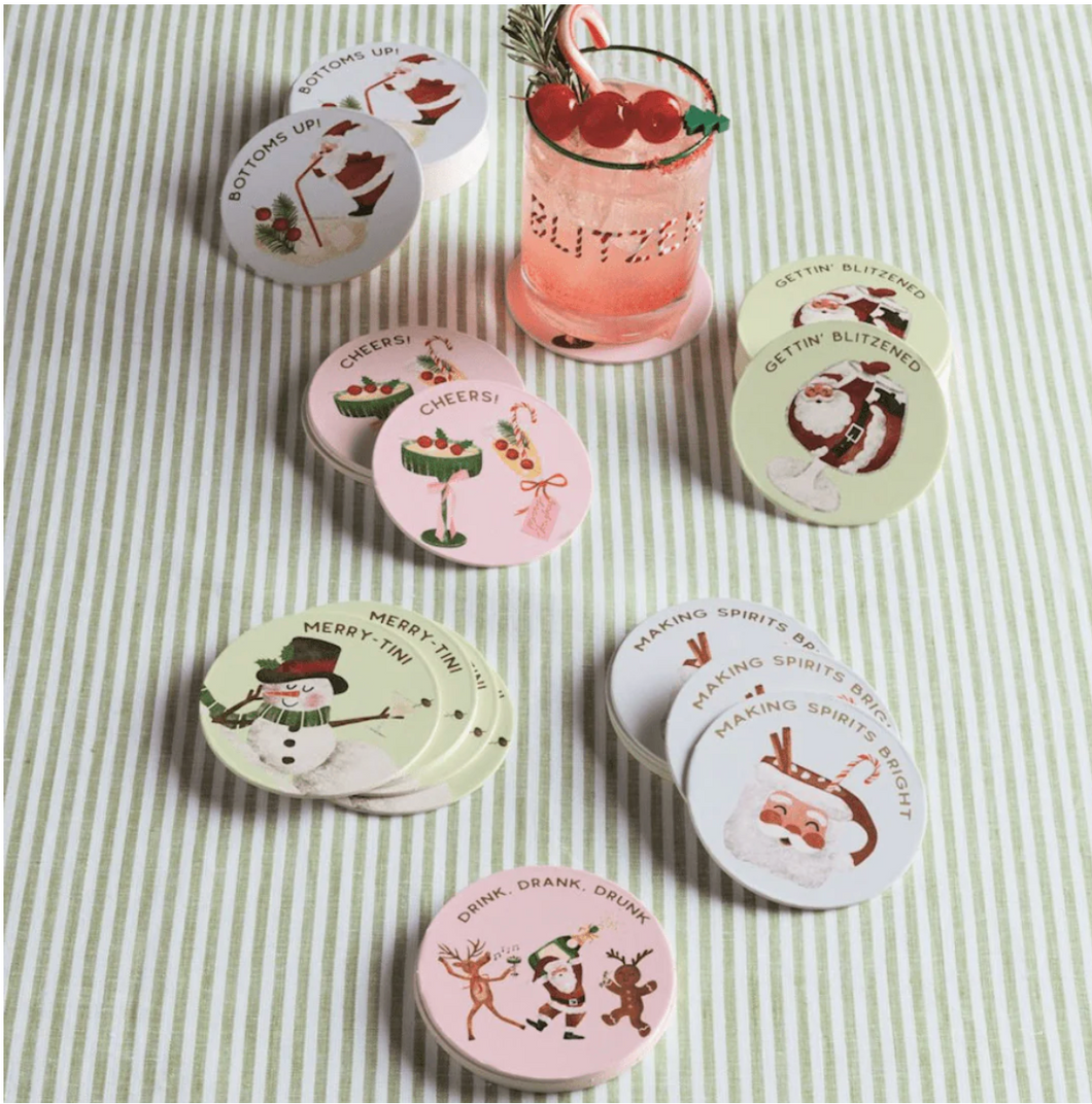Paper Holiday Coaster Sets