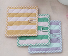 Load image into Gallery viewer, Striped Cotton Pot Holders
