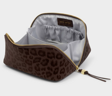 Load image into Gallery viewer, Soho Medium Chocolate Leopard Makeup Bag
