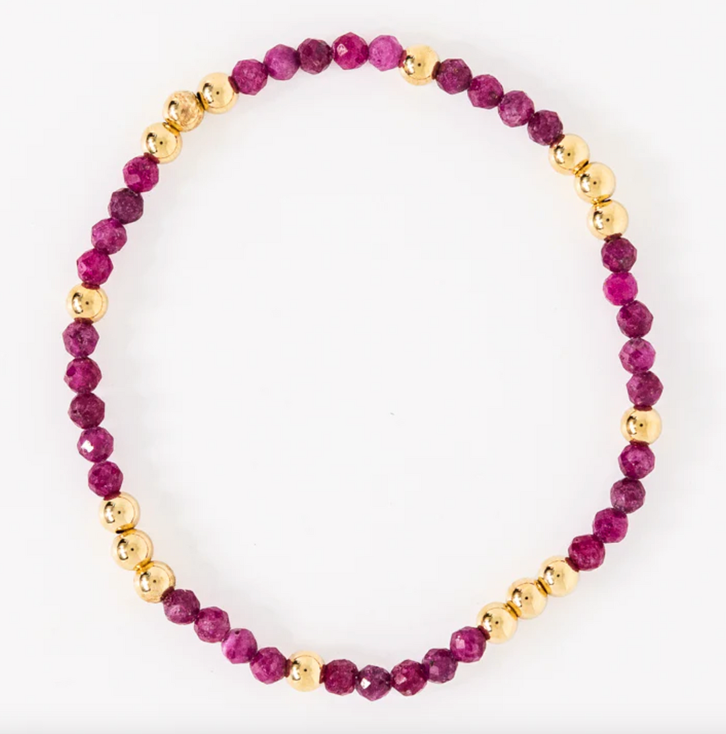 Worthy Pattern 3mm Bead Bracelet