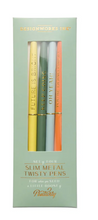 Load image into Gallery viewer, Twisty Slim Metal Pen Sets
