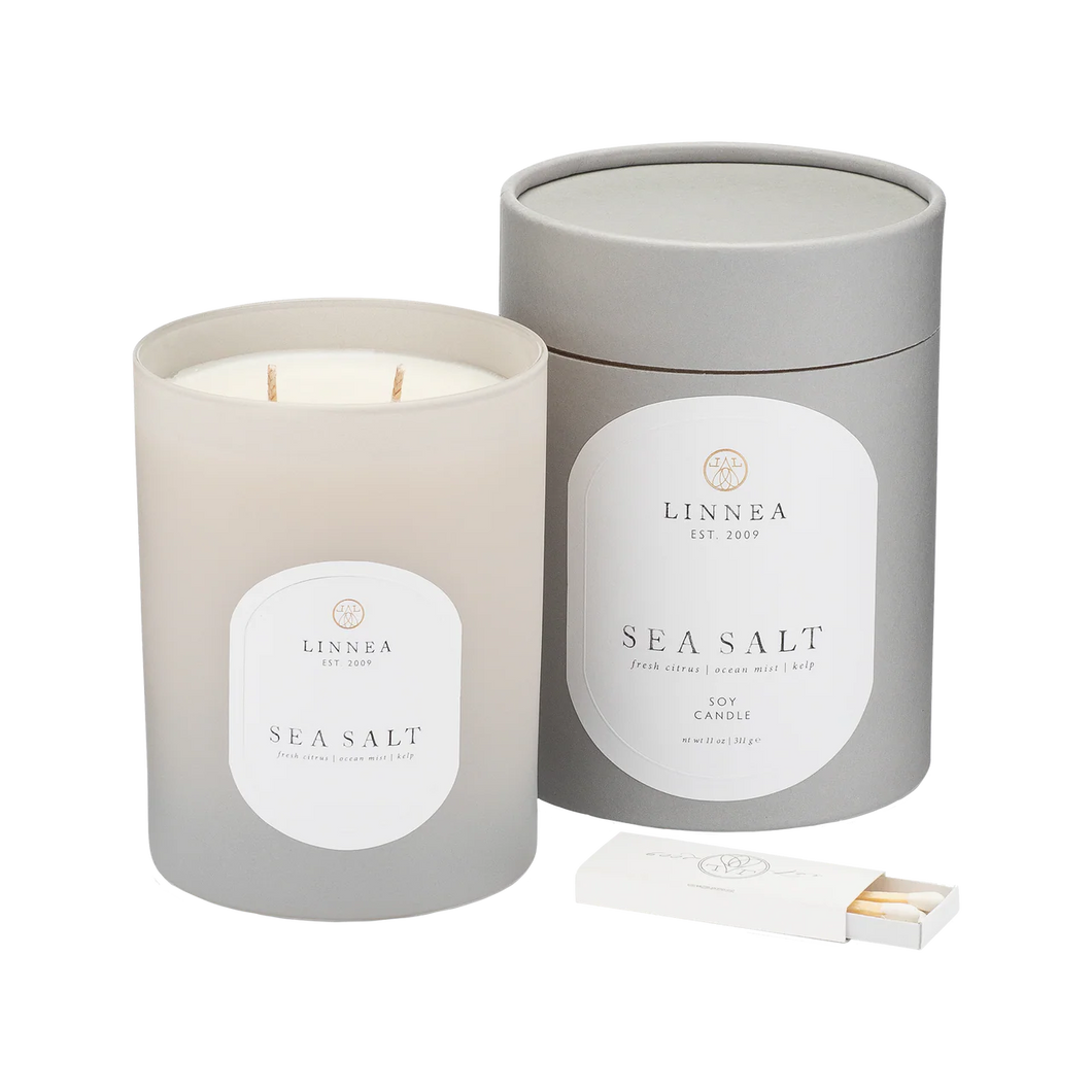 Linnea 2 Wick Candle, Sea Salt
