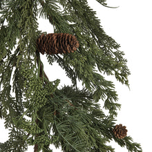 Load image into Gallery viewer, 72&quot; Faux Spruce &amp; Pinecone Garland
