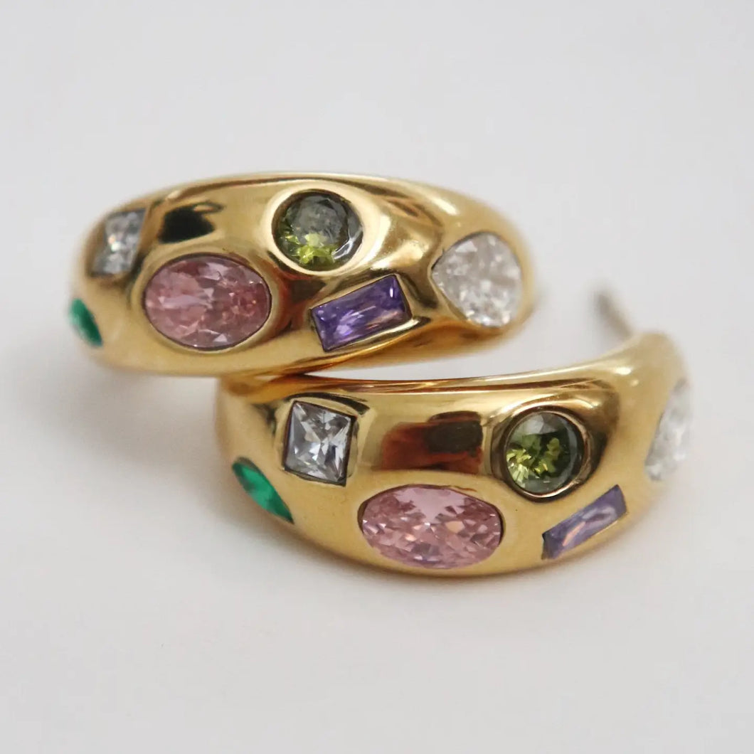 Mosaic Hoop Earrings
