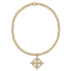 Classic Gold 2.5 mm with Cross Charm Bracelet