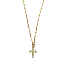 Load image into Gallery viewer, Pearl Cross Gold Necklace
