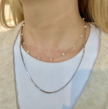 Load image into Gallery viewer, Silver Camille Pearl Necklace
