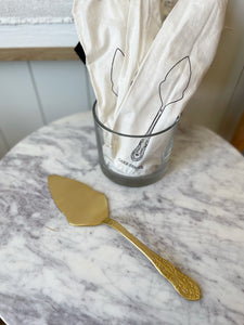 Brass Cake Server