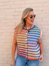 Load image into Gallery viewer, Sky Purple Stripe Sweater Vest
