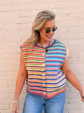 Load image into Gallery viewer, Sky Purple Stripe Sweater Vest

