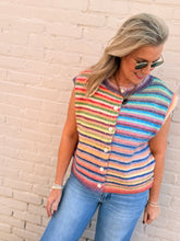 Load image into Gallery viewer, Sky Purple Stripe Sweater Vest
