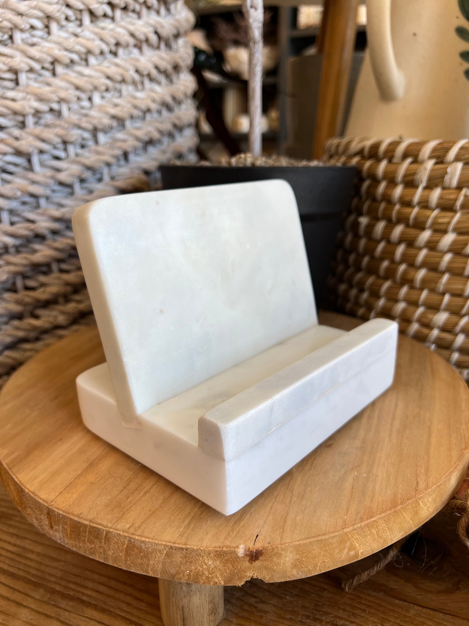 White Marble Cookbook Stand – Modern Cottage Tulsa, OK