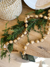 Load image into Gallery viewer, 72&quot; Chunky Wood Gold Finish Garland
