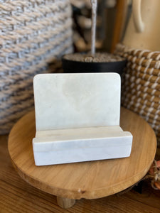 White Marble Cookbook Stand
