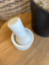 Load image into Gallery viewer, White Marble Mortar &amp; Pestle Set
